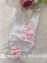 Load image into Gallery viewer, Personalised baby bib, sleepsuit and body suit set FREE P&amp;P
